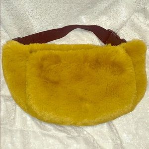 Yellow/Gold Fur Fanny Pack